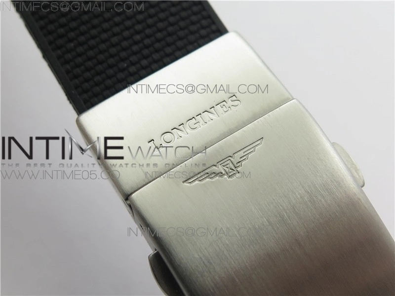 Conquest L3.840.4.56.6 Real Ceramic Bezel SS ZF 1:1 Best Edition Black dial On Rubber Strap A2824